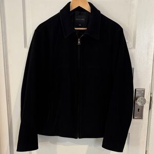 Banana Republic Men's Black Lightweight Jacket Italian Wool Cashmere
